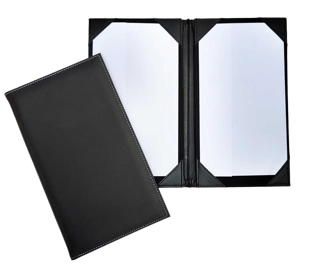 Carpeta ejecutiva de vinipiel negra personalizada