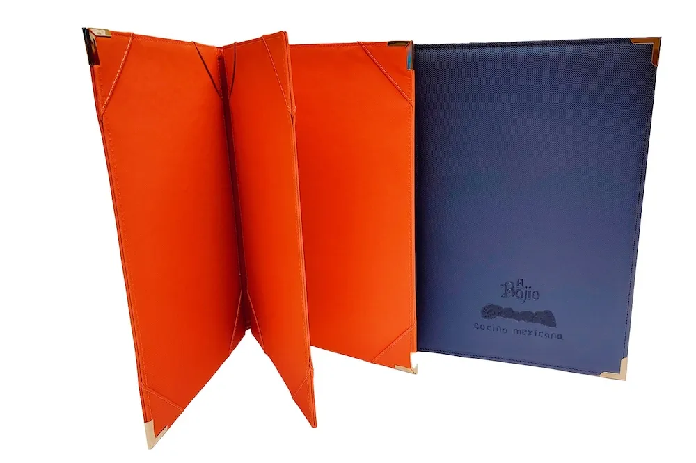 Porta Menú Naranja